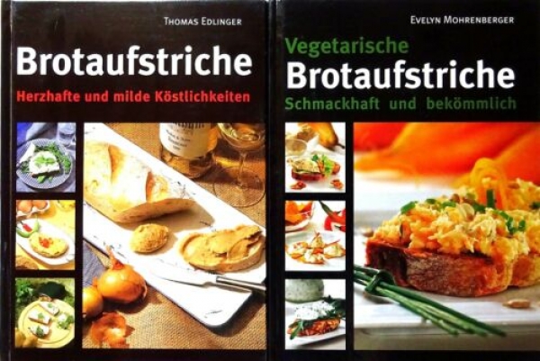 Bücherset - 2 Kochbücher: Brotaufstriche, Vegetarische Brotaufstriche